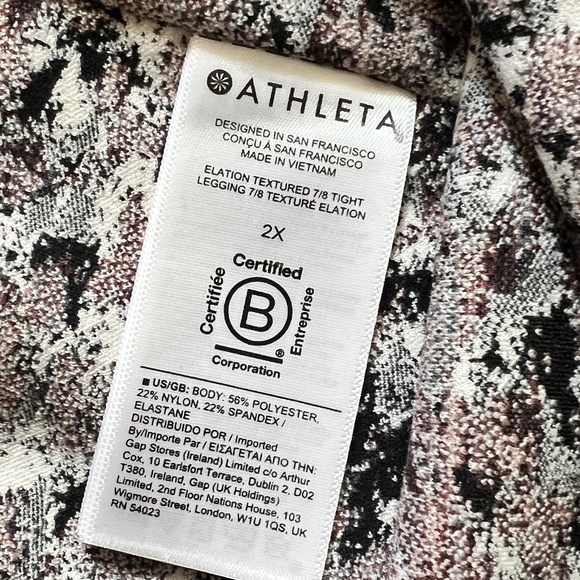 Athleta Textured 7/8 Tight Cropped Legging Meadow Decadent Chocolate Size 2X NWT - Picture 8 of 10